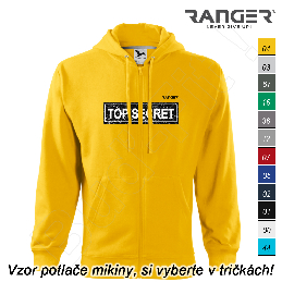 Mikina RANGER® s kapucňou a zipsom - TOP SECRET - b