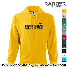 Mikina RANGER® s kapucňou a zipsom - TOP SECRET - a