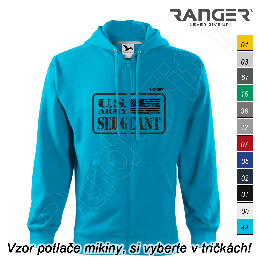 Mikina RANGER® s kapucňou a zipsom - US SERGEANT