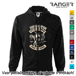 Mikina RANGER® s kapucňou a zipsom - JUDO - a