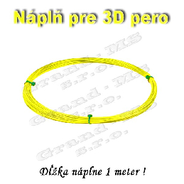 Náplň pre 3D pero, ABS - 1,75 mm - žltá (cena za 1 m)