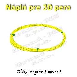 Náplň pre 3D pero, ABS - 1,75 mm - žltá (cena za 1 m)