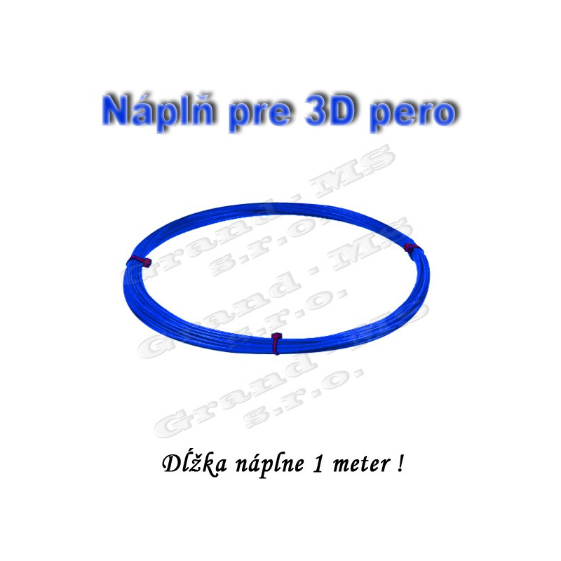 Náplň pre 3D pero, ABS - 1,75 mm - modrá (cena za 1m)