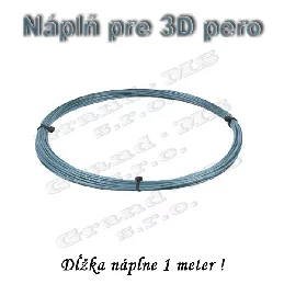 Náplň pre 3D pero, ABS - 1,75 mm - strieborná (cena za 1 m)