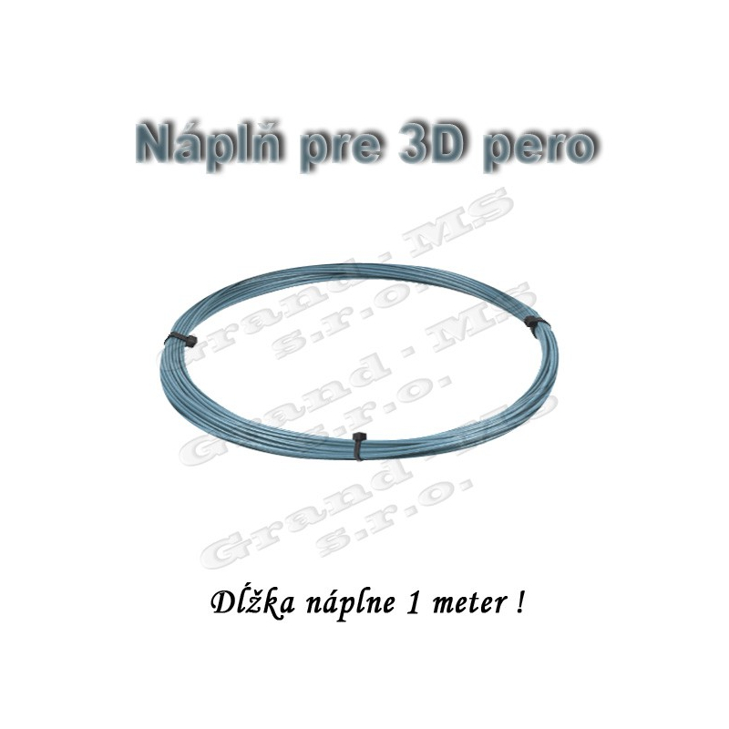 Náplň pre 3D pero, ABS - 1,75 mm - strieborná (cena za 1 m)