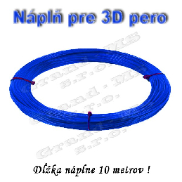 Náplň pre 3D pero, PLA - 1,75 mm - modrá (cena za 10 m)