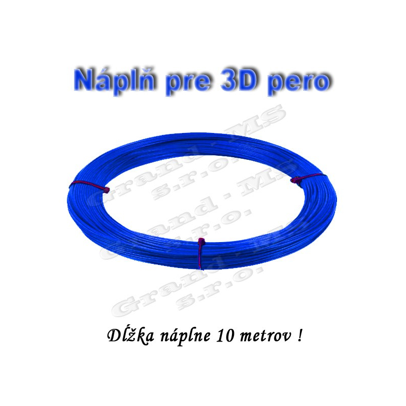 Náplň pre 3D pero, PLA - 1,75 mm - modrá (cena za 10 m)