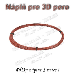 Náplň pre 3D pero, ABS - 1,75 mm - hnedá (cena za 1 m)