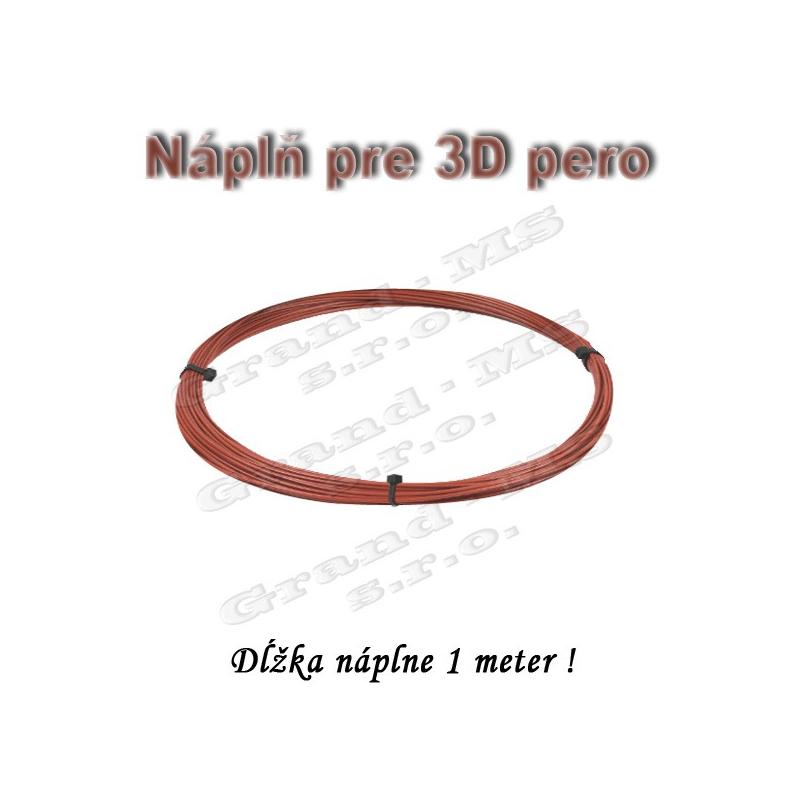 Náplň pre 3D pero, ABS - 1,75 mm - hnedá (cena za 1 m)