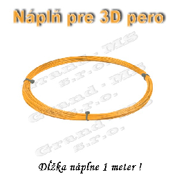 Náplň pre 3D pero, PLA - 1,75 mm - oranžová (cena za 1 m)