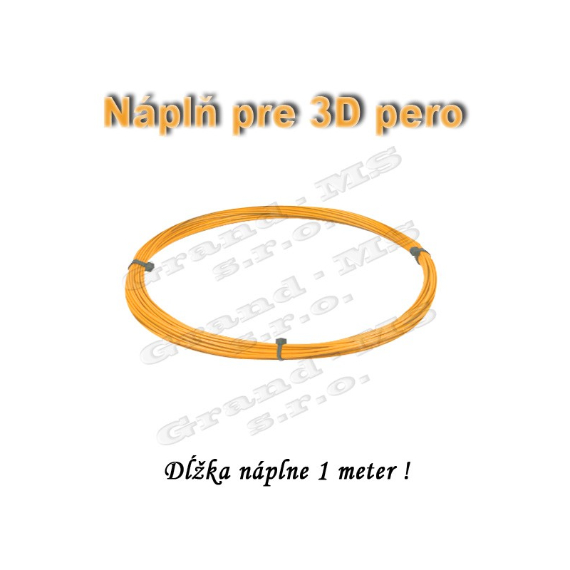 Náplň pre 3D pero, PLA - 1,75 mm - oranžová (cena za 1 m)