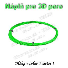 Náplň pre 3D pero, PLA - 1,75 mm - zelená (cena za 1 m)