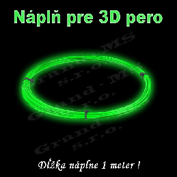 Náplň pre 3D pero, PLA - 1,75 mm - svietiaca (cena za 1 m)