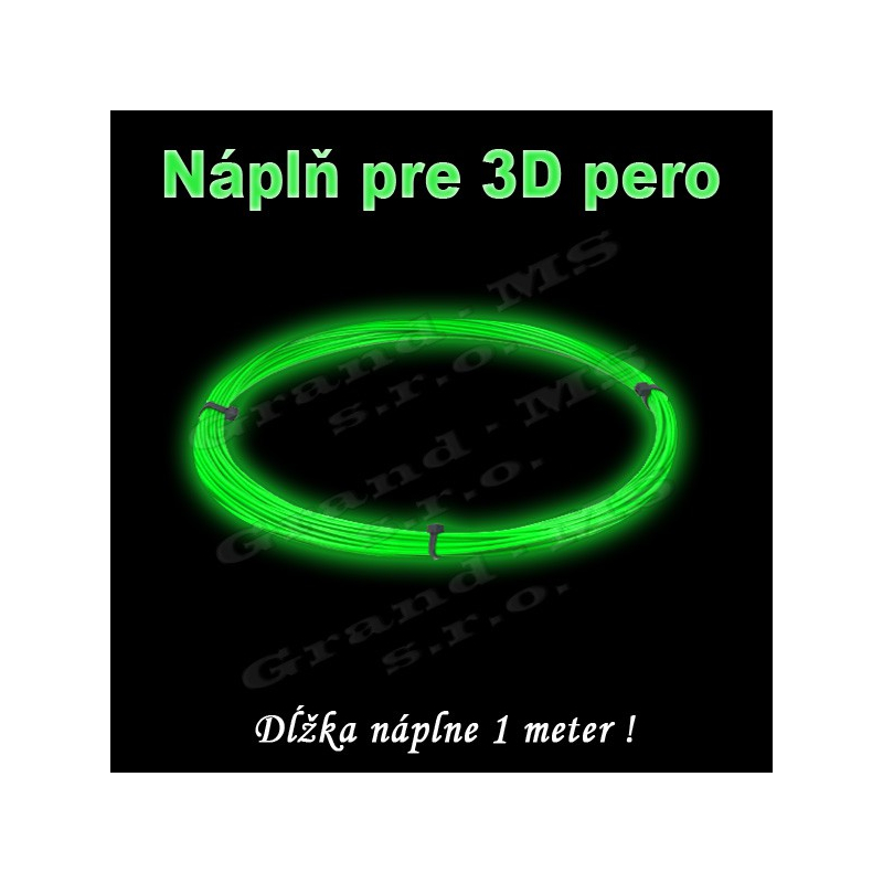 Náplň pre 3D pero, PLA - 1,75 mm - svietiaca (cena za 1 m)