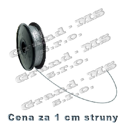 Tlačová struna ABS - 1,75 mm - strieborná (cena za 1 m)