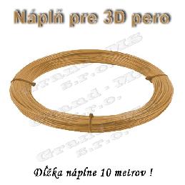 Náplň pre 3D pero, ABS - 1,75 mm - zlatá (cena za 10 m)