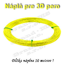 Náplň pre 3D pero, ABS - 1,75 mm - žltá (cena za 10 m)