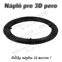 Náplň pre 3D pero, PLA - 1,75 mm - čierna (cena za 10 m)