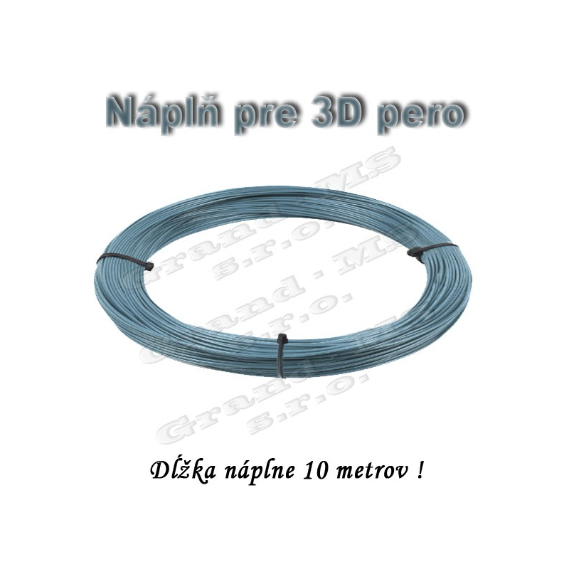 Náplň pre 3D pero, PLA - 1,75 mm - strieborná (cena za 10 m)