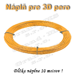 Náplň pre 3D pero, ABS - 1,75 mm - oranžová (cena za 10 m)