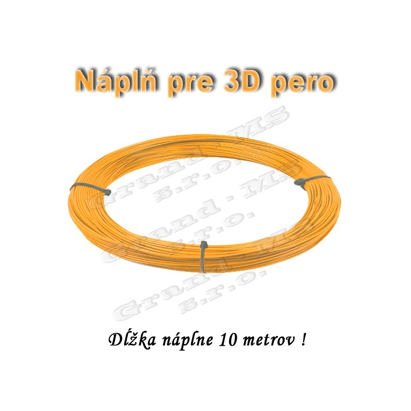 Náplň pre 3D pero, ABS - 1,75 mm - oranžová (cena za 10 m)