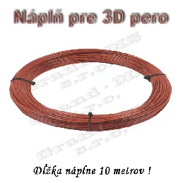 Náplň pre 3D pero, PLA - 1,75 mm - hnedá (cena za 10 m)