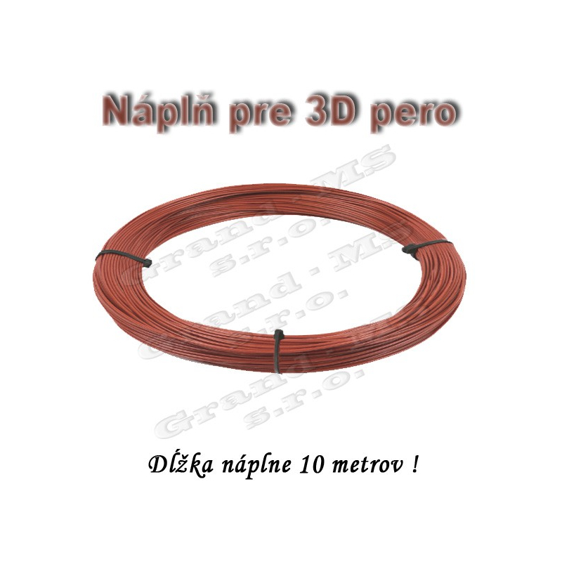 Náplň pre 3D pero, PLA - 1,75 mm - hnedá (cena za 10 m)