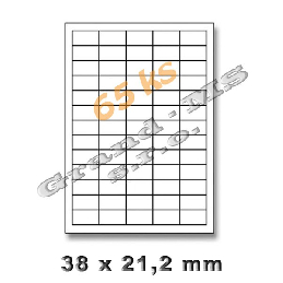 Samolepiace etikety 38 x 21,2 mm - pravouhlé