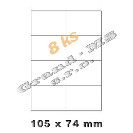 Samolepiace etikety 105 x 74 mm - pravouhlé