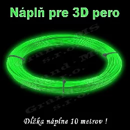 Náplň pre 3D pero, PLA - 1,75 mm - svietiaca (cena za 10 m)