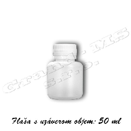 Plastová fľaška 50ml + uzáver