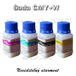 Neviditeľný atrament &quot;CMY + W&quot; 4 x 100 ml