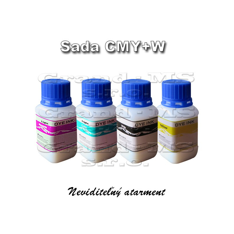 Neviditeľný atrament &quot;CMY + W&quot; 4 x 100 ml