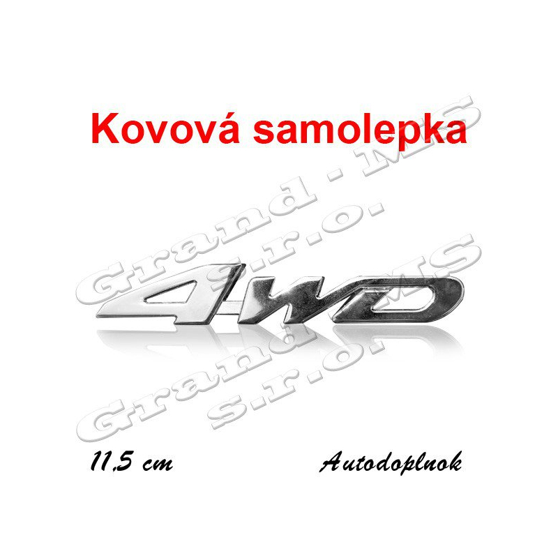 Kovová samolepka 4 - WD - univerzal, typ-01