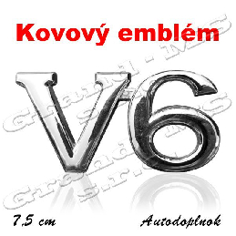 Kovový univerzálny emblém V-6, typ-01