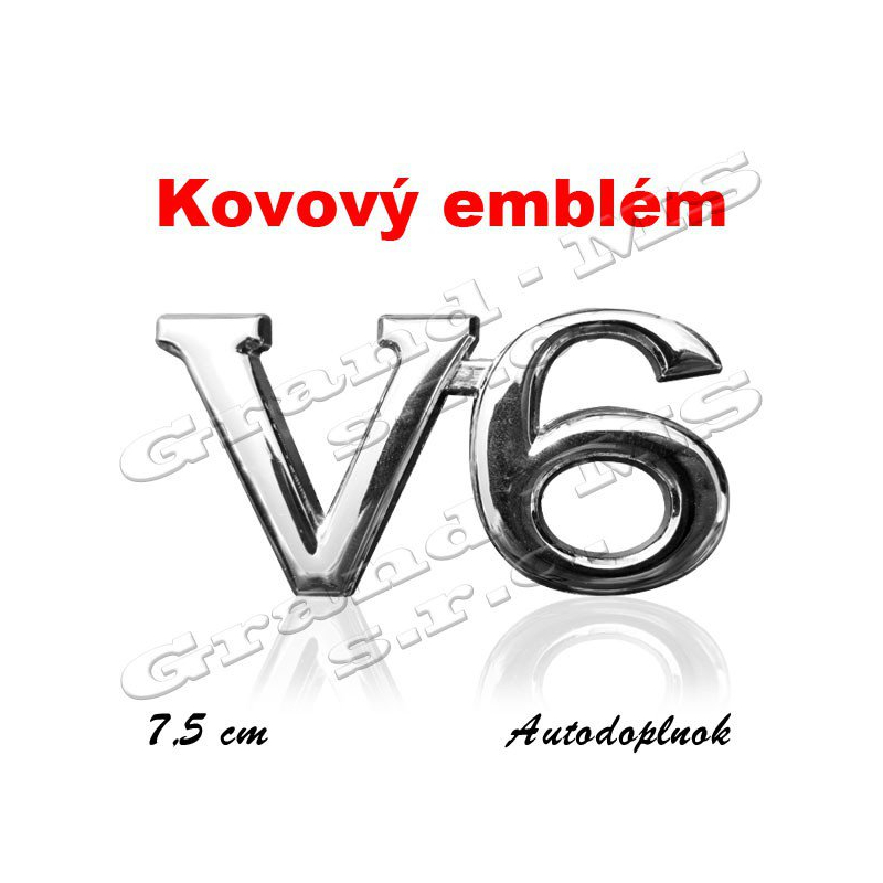 Kovový univerzálny emblém V-6, typ-01