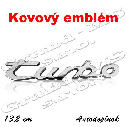 Kovový univerzálny emblém Turbo, typ-01