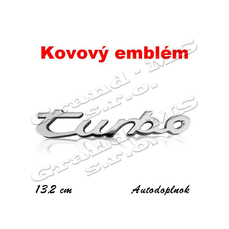 Kovový univerzálny emblém Turbo, typ-01