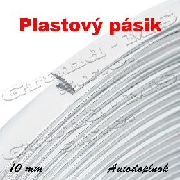 Plastový dekoračný pásik strieborný - šírka 6 mm, typ-02