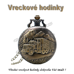 Vreckové hodinky - retro bronzový KAMION 3D dizajn_product_product_product_product