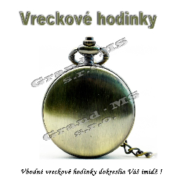 Vreckové hodinky - retro bronzový VLAK 2 3D dizajn