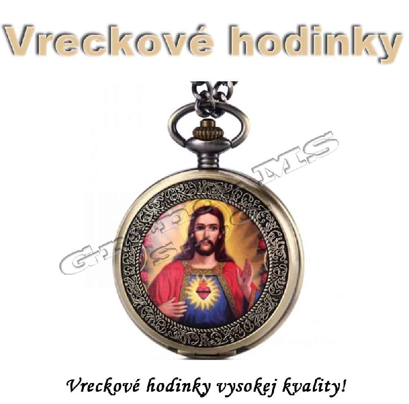 Vreckové hodinky JEŽIŠ - retro bronzový dizajn