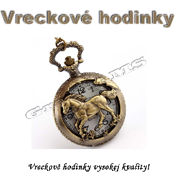 Vreckové hodinky - retro bronzový KONÍK 3D dizajn_product