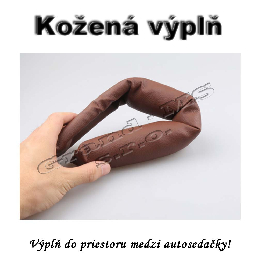 Univerzálna kožená výplň medzi autosedačky - hnedá_product