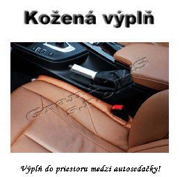 Univerzálna kožená výplň medzi autosedačky - hnedá_product