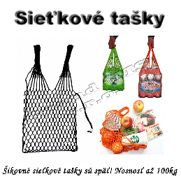 Sieťová nákupná taška čierna - typ B