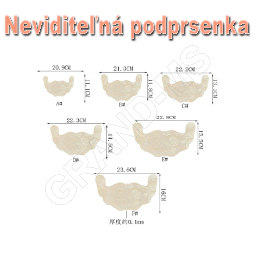 Samolepiaca neviditeľná podprsenka bez ramienok -čierna  A