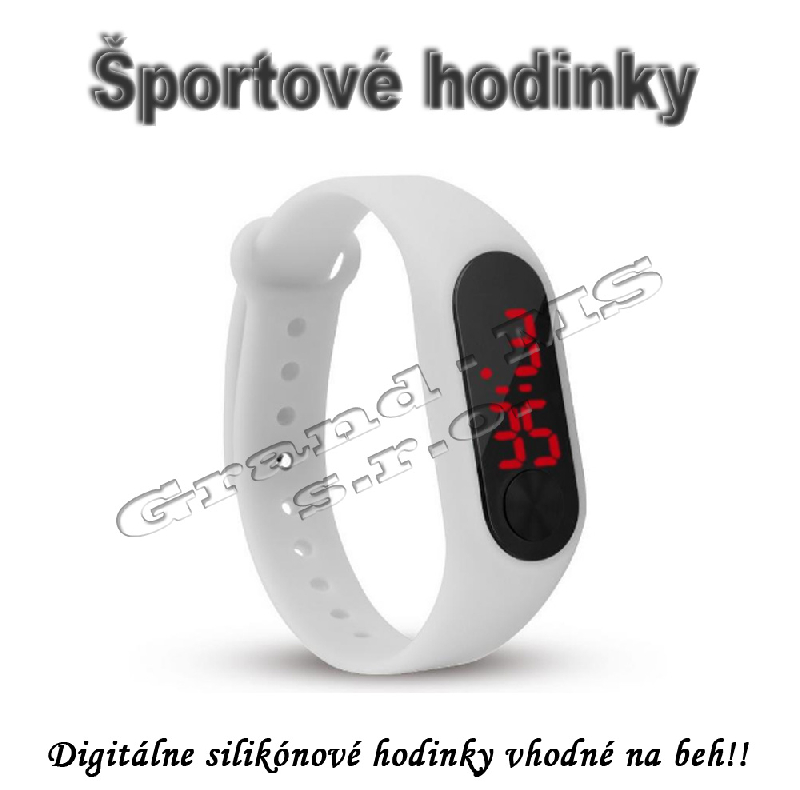 Športové digitálne hodinky QUEEN-US 0216, biele