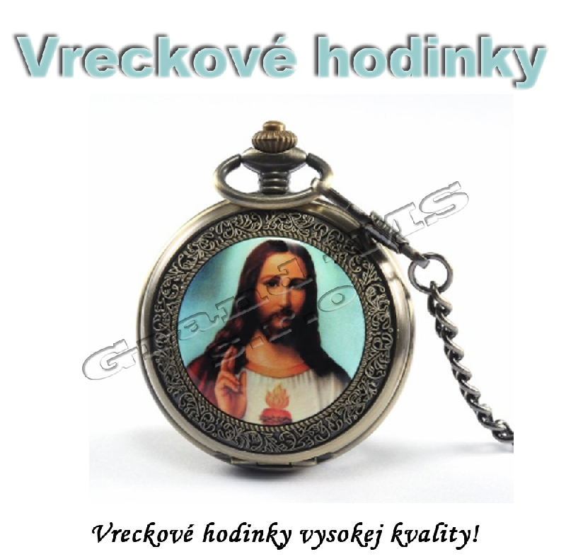 Vreckové hodinky JEŽIŠ - retro bronzový dizajn_product_product_product_product_product_product