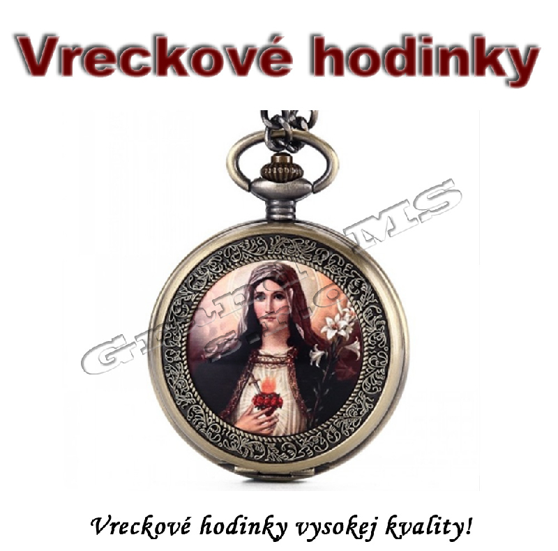 Vreckové hodinky POSLEDNÁ VEČERA - retro bronzový dizajn, vhodné i na krk